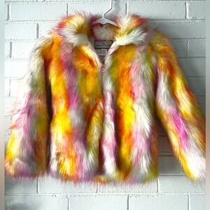 American Widgeon Girls Faux Fur Coat. Size 6x